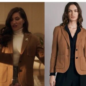 NEW Rag & Bone Nancy Wool Blazer Classic Fit Blazer in Camel